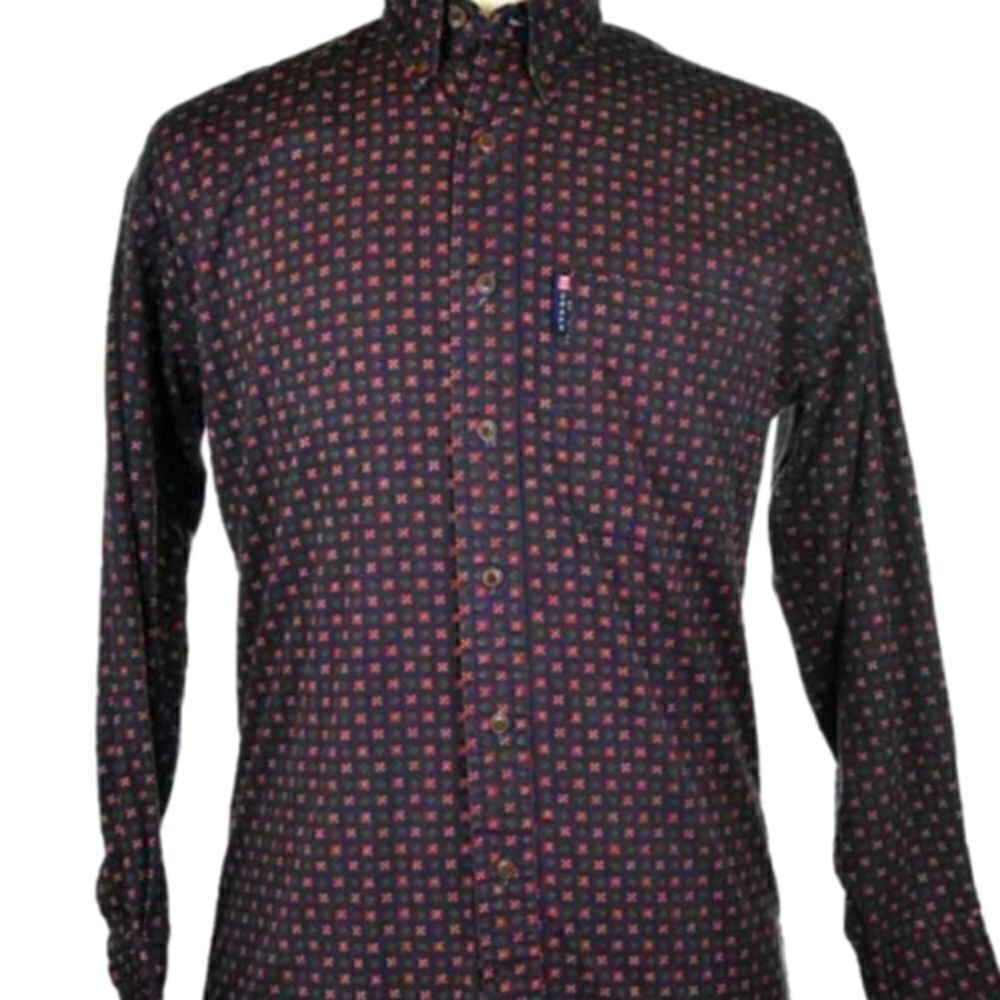 Chaps Ralph Lauren XL Navy Blue Logo Longsleeves Button Up Men's Shirt